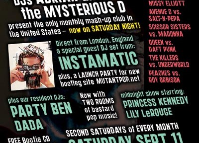 Bootie Smells Like Sylvester flyer Instamatic DJ San Francisco mashup mashups Nirvana