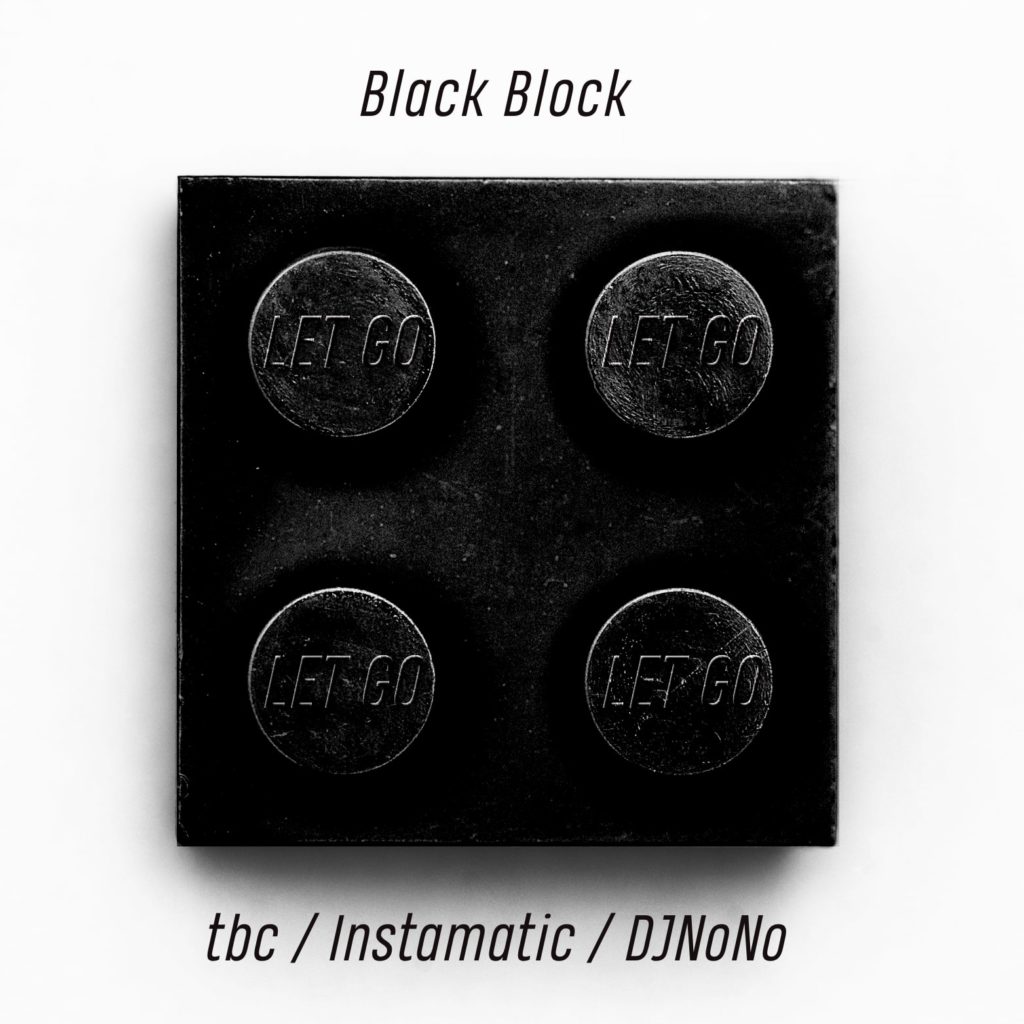 Black Block mashup album bootlegs bastard pop picture of a black lego brick with Let Go instead of Lego